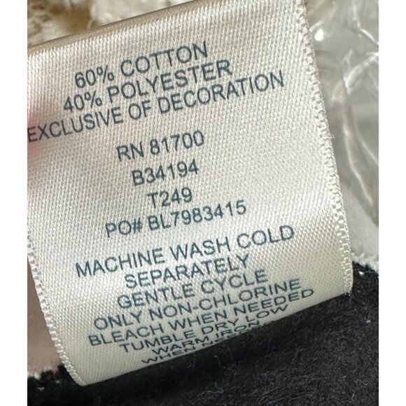 Snowflakes Santa Gnome Graphic Sweatshirt Tops Crew Neck Blair Blue Women Sz Sm - Picture 3 of 7